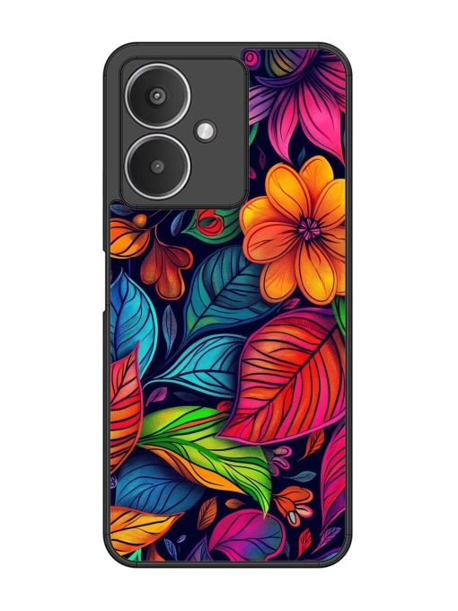 Rainbow Of Blooms Glossy Soft Edge Case for Xiaomi Redmi 13C (5G) Chachhi