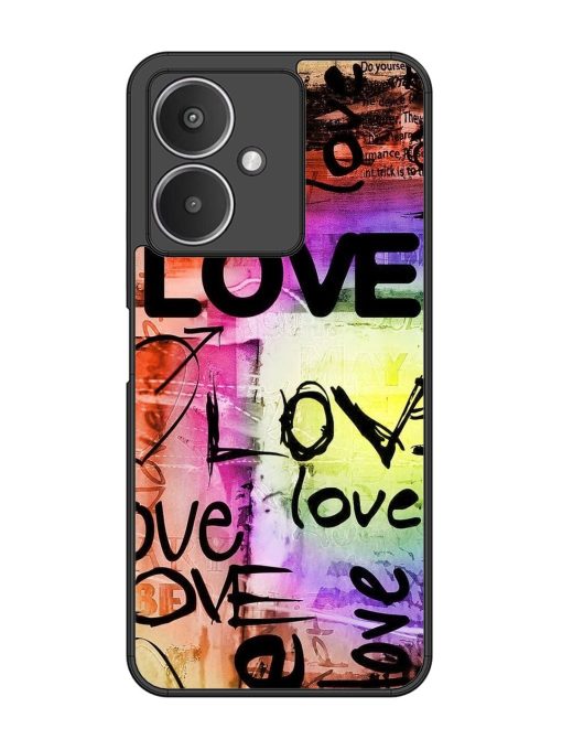 Love Graffiti Glossy Soft Edge Case for Xiaomi Redmi 13C (5G) Chachhi