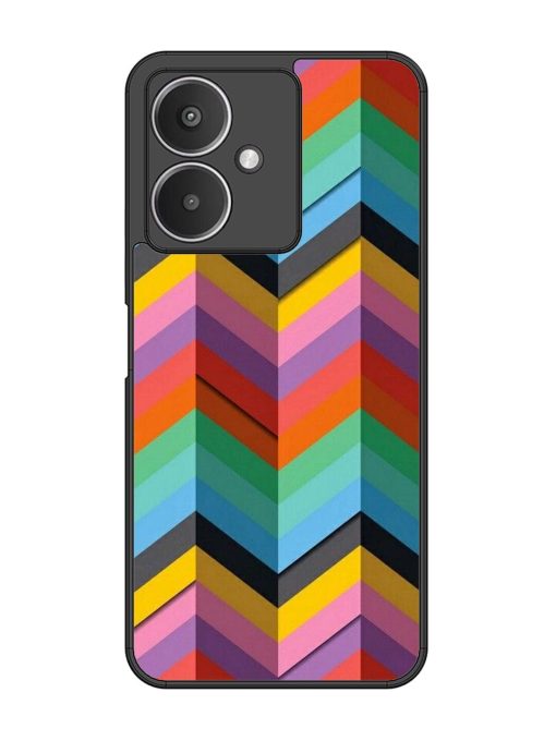 Colorful Zigzag Glossy Soft Edge Case for Xiaomi Redmi 13C (5G) Chachhi