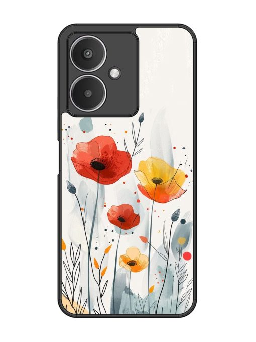 Poppy Fields Glossy Soft Edge Case for Xiaomi Redmi 13C (5G)