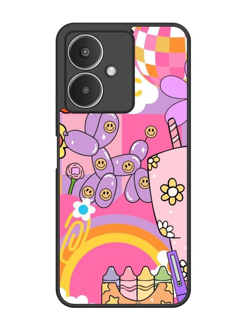 Whimsical Y2K Chaos Glossy Soft Edge Case for Xiaomi Redmi 13C (5G) Chachhi