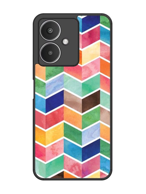 Watercolor Chevron Whimsy Glossy Soft Edge Case for Xiaomi Redmi 13C (5G)