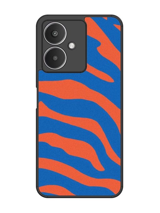 Zebra Stripes In Blue And Orange Glossy Soft Edge Case for Xiaomi Redmi 13C (5G) Chachhi