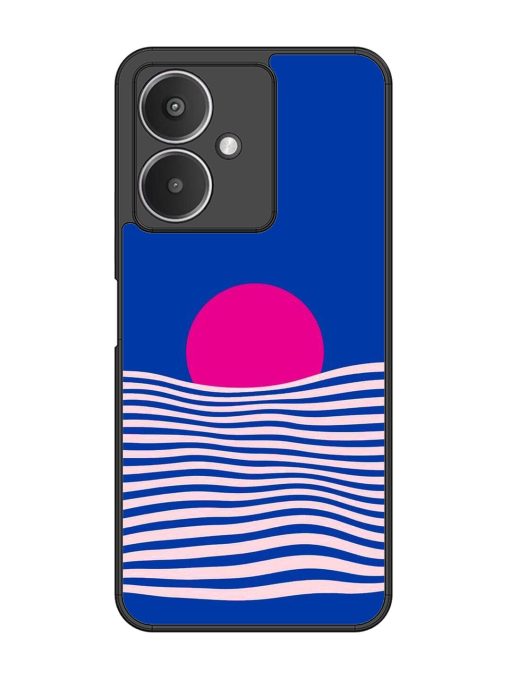 Pink Sunset Over Blue Waves Glossy Soft Edge Case for Xiaomi Redmi 13C (5G) Chachhi