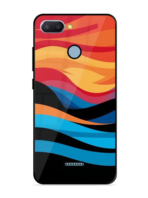 Blazing Currents Glossy Soft Edge Case for Xiaomi Redmi 6 Chachhi