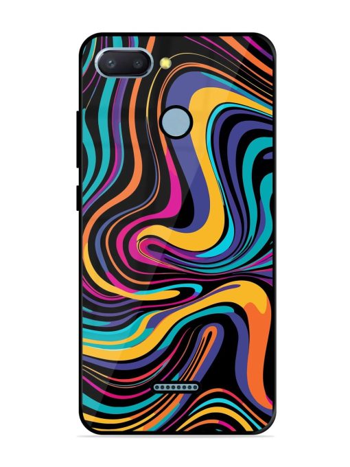 Psychedelic Swirl Glossy Soft Edge Case for Xiaomi Redmi 6 Chachhi