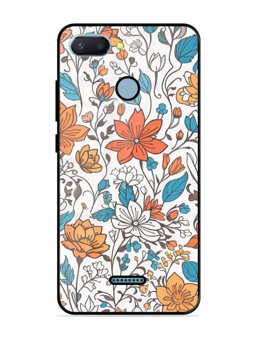 Floral Symphony Glossy Soft Edge Case for Xiaomi Redmi 6 Chachhi