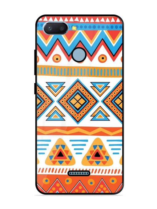 Vibrant Tribal Pattern Glossy Soft Edge Case for Xiaomi Redmi 6 Chachhi