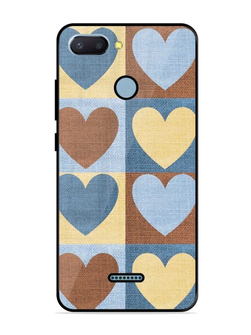 Hearts On Canvas Glossy Soft Edge Case for Xiaomi Redmi 6 Chachhi