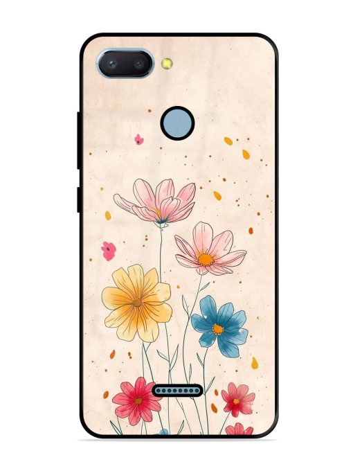 Delicate Bloom Glossy Soft Edge Case for Xiaomi Redmi 6 Chachhi