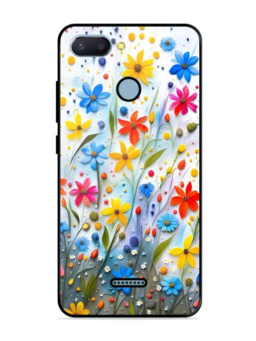 Vibrant Floral Glossy Soft Edge Case for Xiaomi Redmi 6 Chachhi