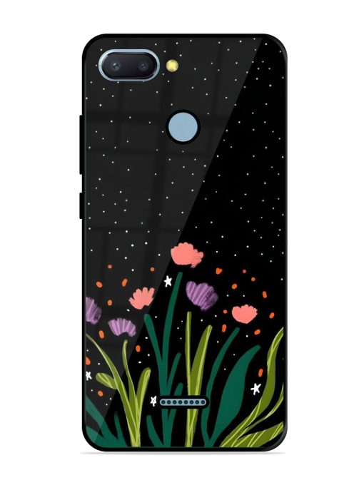 Midnight Bloom Glossy Soft Edge Case for Xiaomi Redmi 6 Chachhi