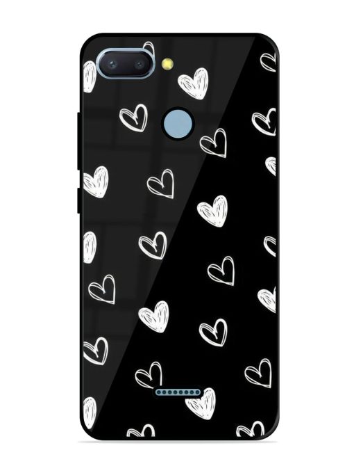 Scattered Hearts Glossy Soft Edge Case for Xiaomi Redmi 6 Chachhi