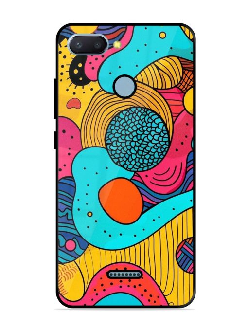 Psychedelic Patterns Glossy Soft Edge Case for Xiaomi Redmi 6 Chachhi