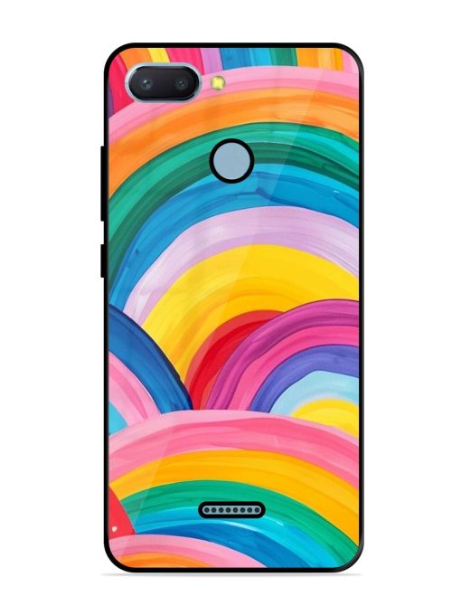 Rainbow Symphony Glossy Soft Edge Case for Xiaomi Redmi 6 Chachhi