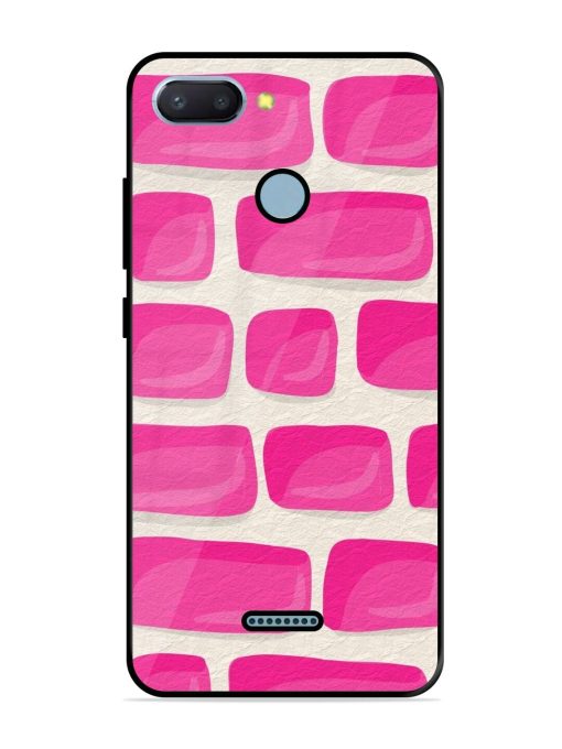 Pink Brick Wall Glossy Soft Edge Case for Xiaomi Redmi 6 Chachhi