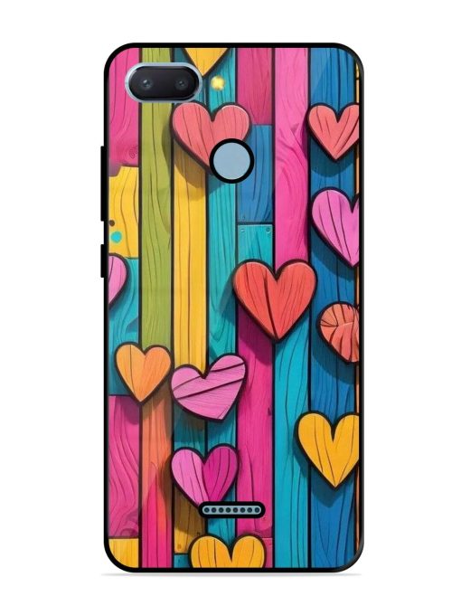 Rainbow Of Hearts Glossy Soft Edge Case for Xiaomi Redmi 6 Chachhi