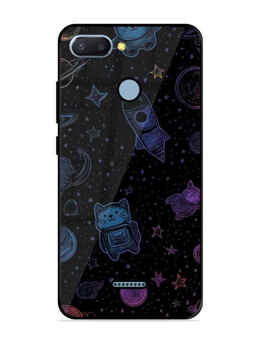 Cosmic Cat Chaos Glossy Soft Edge Case for Xiaomi Redmi 6 Chachhi