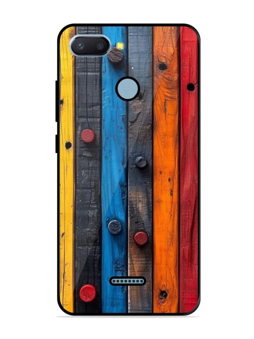 Rainbow Plank Glossy Soft Edge Case for Xiaomi Redmi 6 Chachhi