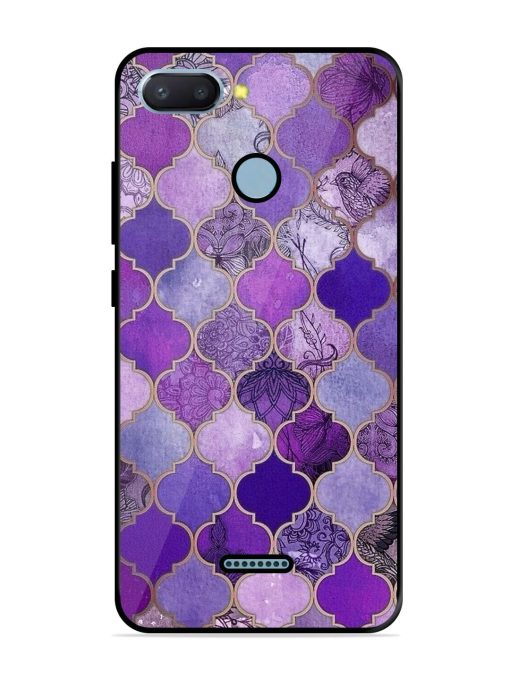 Purple Mosaic Magic Glossy Soft Edge Case for Xiaomi Redmi 6 Chachhi