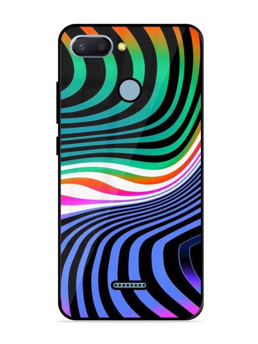 Psychedelic Waves Glossy Soft Edge Case for Xiaomi Redmi 6 Chachhi