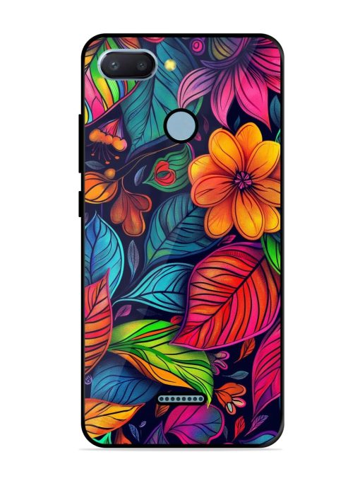 Rainbow Of Blooms Glossy Soft Edge Case for Xiaomi Redmi 6 Chachhi