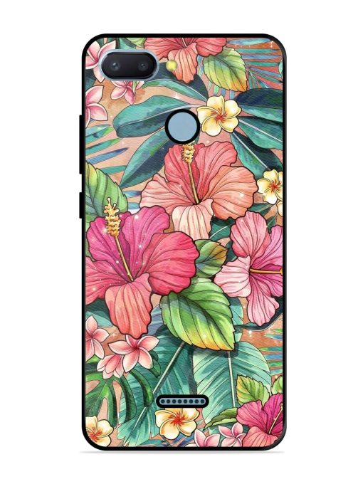 Tropical Tapestry Glossy Soft Edge Case for Xiaomi Redmi 6 Chachhi