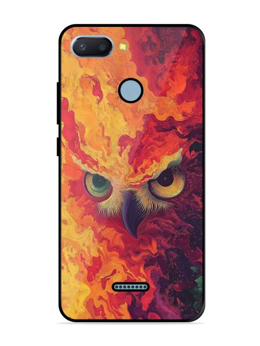 Fiery Owl Glossy Soft Edge Case for Xiaomi Redmi 6 Chachhi