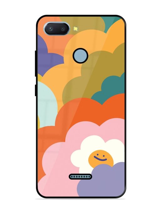 Happy Flower Power Glossy Soft Edge Case for Xiaomi Redmi 6 Chachhi