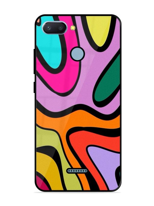 Groovy Swirls Glossy Soft Edge Case for Xiaomi Redmi 6 Chachhi