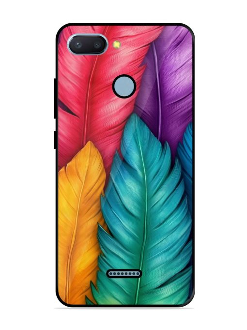 Rainbow Feathers Glossy Soft Edge Case for Xiaomi Redmi 6 Chachhi