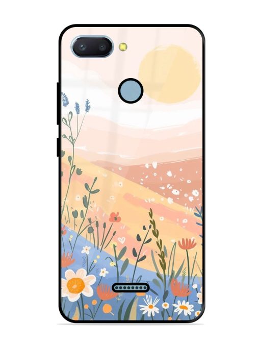 Golden Hour Blooms Glossy Soft Edge Case for Xiaomi Redmi 6 Chachhi