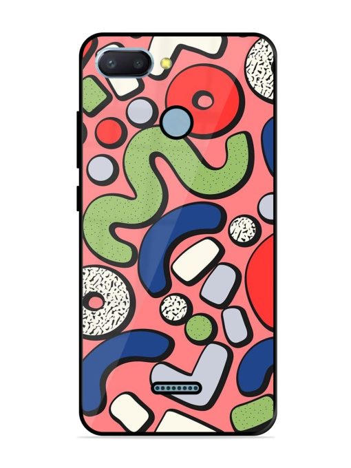 Groovy Geometric Shapes Glossy Soft Edge Case for Xiaomi Redmi 6 Chachhi