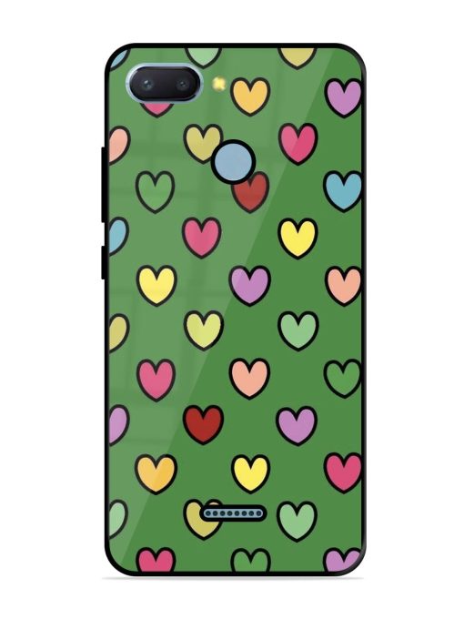 Rainbow Heart Parade Glossy Soft Edge Case for Xiaomi Redmi 6 Chachhi