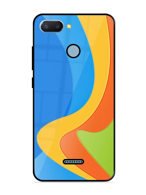 Curvy Color Cascade Glossy Soft Edge Case for Xiaomi Redmi 6 Chachhi