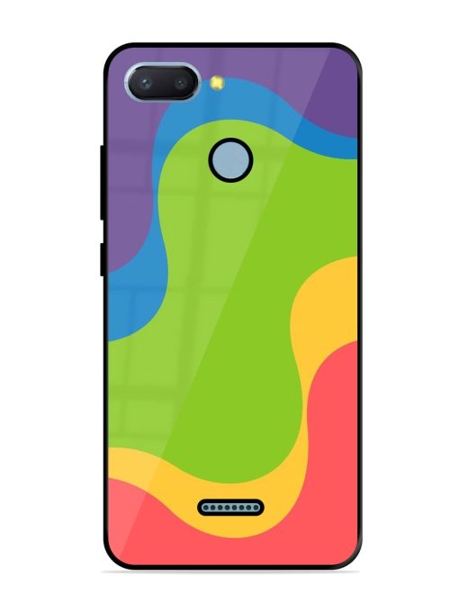 Wavy Rainbow Wonderland Glossy Soft Edge Case for Xiaomi Redmi 6 Chachhi