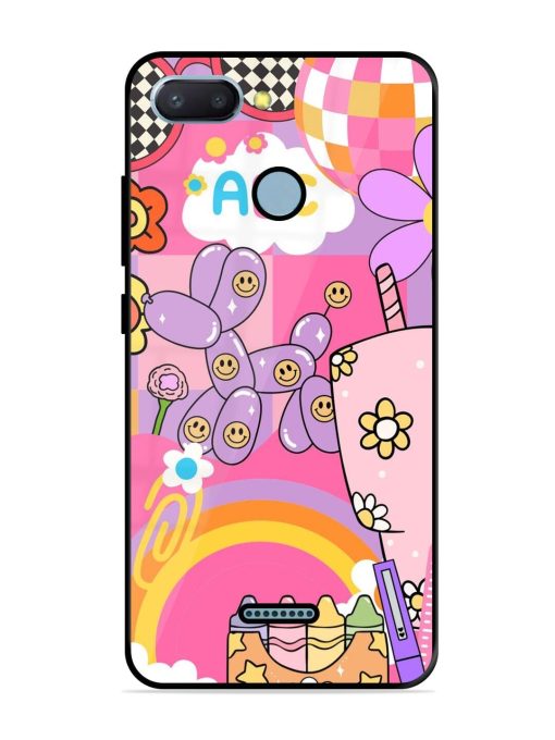 Whimsical Y2K Chaos Glossy Soft Edge Case for Xiaomi Redmi 6 Chachhi