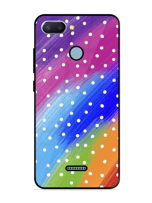 Rainbow Polka Dot Dream Glossy Soft Edge Case for Xiaomi Redmi 6 Chachhi