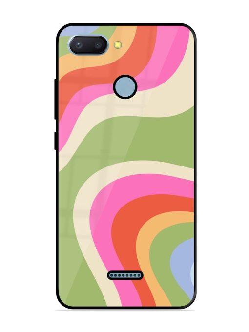 Wavy Rainbow Wonderland Glossy Soft Edge Case for Xiaomi Redmi 6 Chachhi