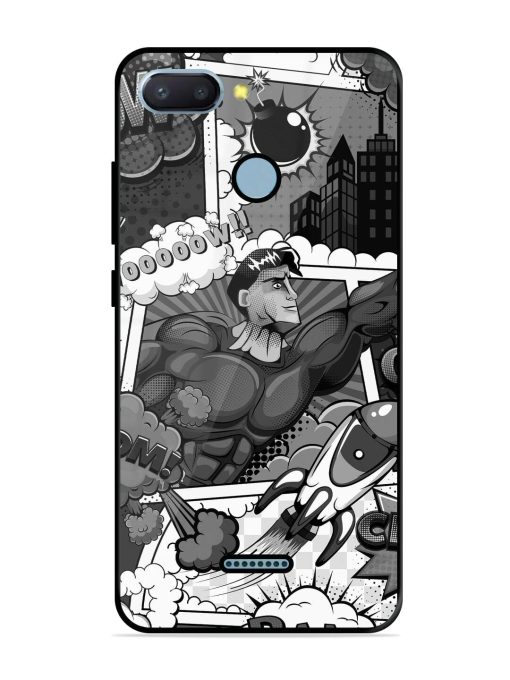 Comic Book Chaos Glossy Soft Edge Case for Xiaomi Redmi 6 Chachhi