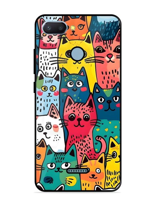 Feline Frenzy Glossy Soft Edge Case for Xiaomi Redmi 6 Chachhi