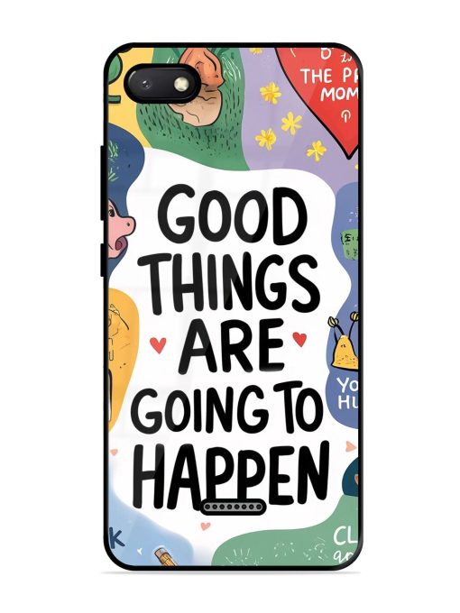 Uplifting Scribbles Glossy Soft Edge Case for Xiaomi Redmi 6A Chachhi