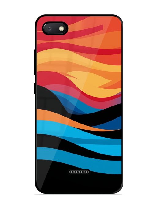 Blazing Currents Glossy Soft Edge Case for Xiaomi Redmi 6A Chachhi