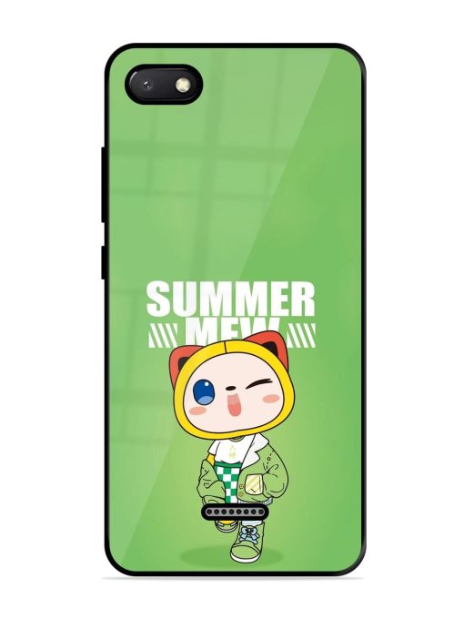 Purrfect Summer Glossy Soft Edge Case for Xiaomi Redmi 6A Chachhi