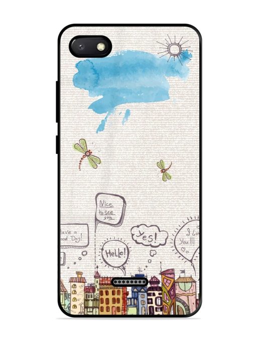 Doodle City Glossy Soft Edge Case for Xiaomi Redmi 6A Chachhi