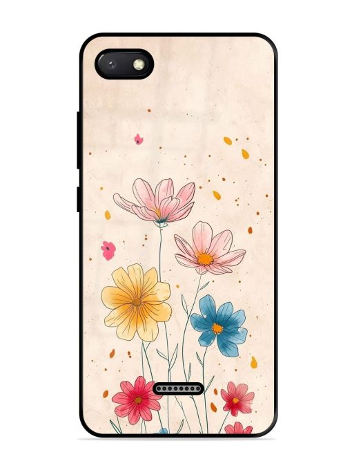 Delicate Bloom Glossy Soft Edge Case for Xiaomi Redmi 6A Chachhi