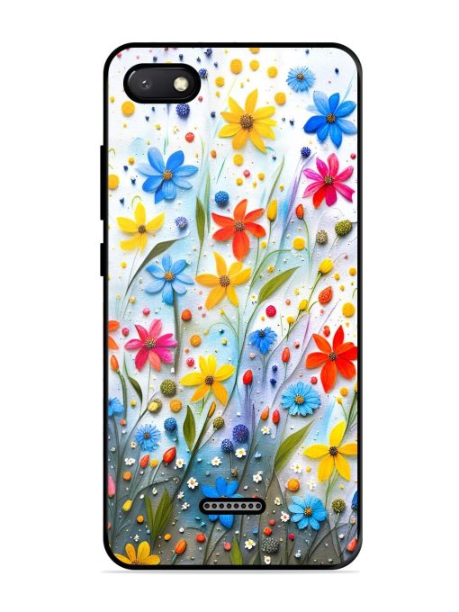 Vibrant Floral Glossy Soft Edge Case for Xiaomi Redmi 6A Chachhi