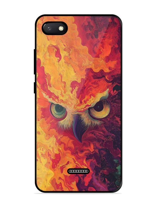 Fiery Owl Glossy Soft Edge Case for Xiaomi Redmi 6A Chachhi