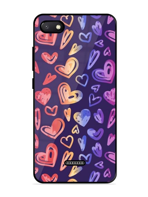 Rainbow Hearts Glossy Soft Edge Case for Xiaomi Redmi 6A Chachhi