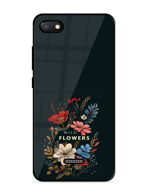 Dark Floral Glossy Soft Edge Case for Xiaomi Redmi 6A Chachhi